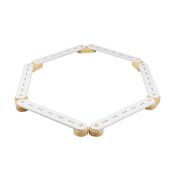 Bijela senzorna staza od masivnog bora 10x408x5 cm Montessori – Meowbaby-image-2