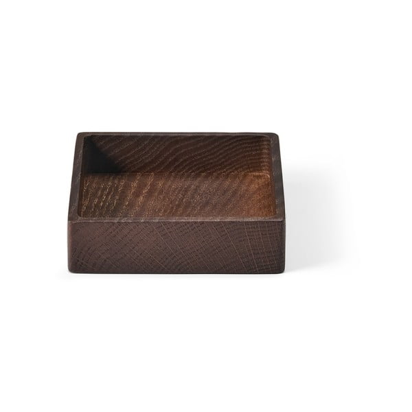 Smeđa dekorativna drvena kutija za pohranu 11x11x3 cm Square S – LIND DNA