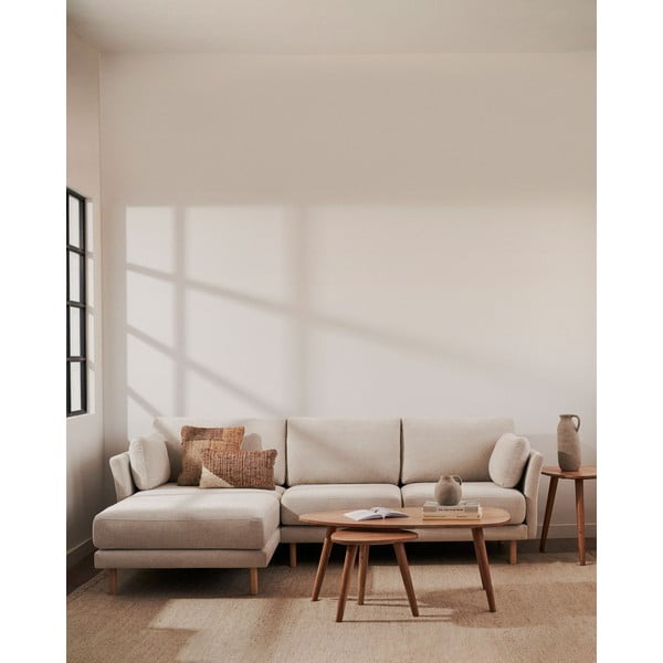 Stolić za kavu od masivnog bagrema u prirodnoj boji 60x110 cm Eluana – Kave Home-image-1