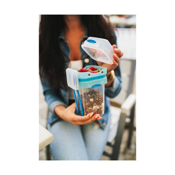 Plava kutija za međuobrok i obrok s priborom, Vialli Design, 650ml+230m-image-1