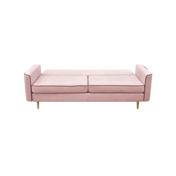 Ružičasti trosjed na razvlačenje sa svijetlim nogama Mazzini Sofas Ivy-image-4