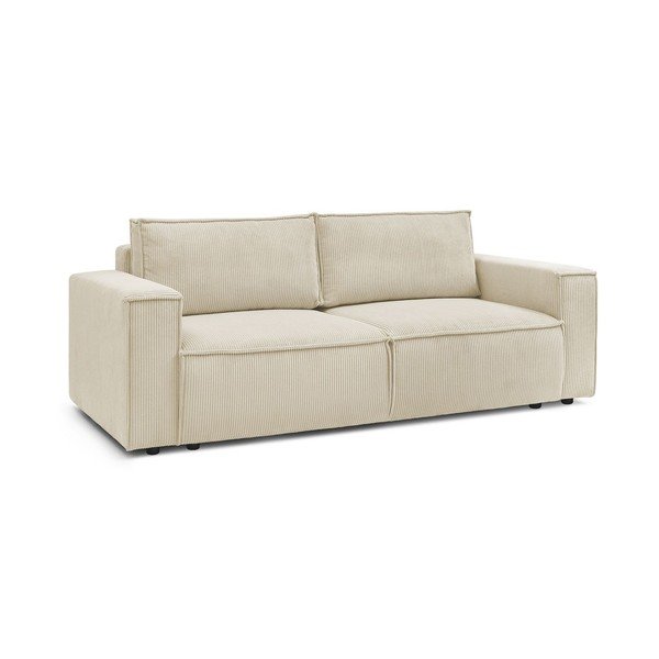 Bež sklopiva sofa od samta 245 cm Nihad – Bobochic Paris-image-3