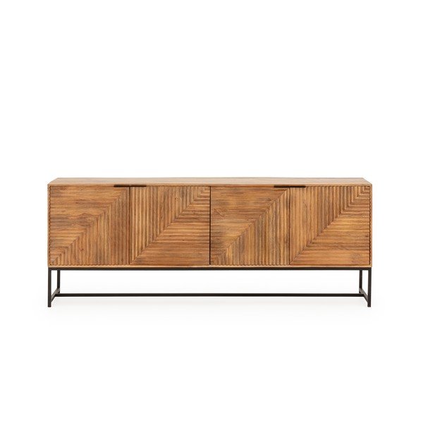 Komoda od masivnog manga u prirodnoj boji 210x80x40 cm Nereida – MOME-image-3