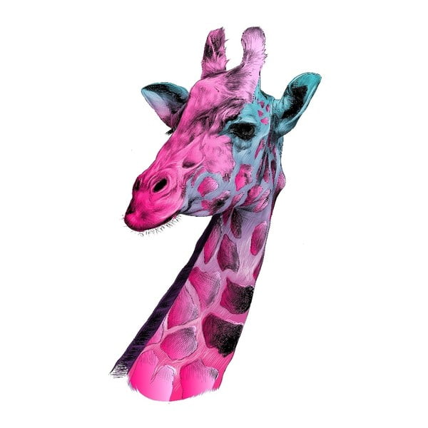 Slika na staklu 3D Art Graphico Žirafa, 50 x 50 cm
