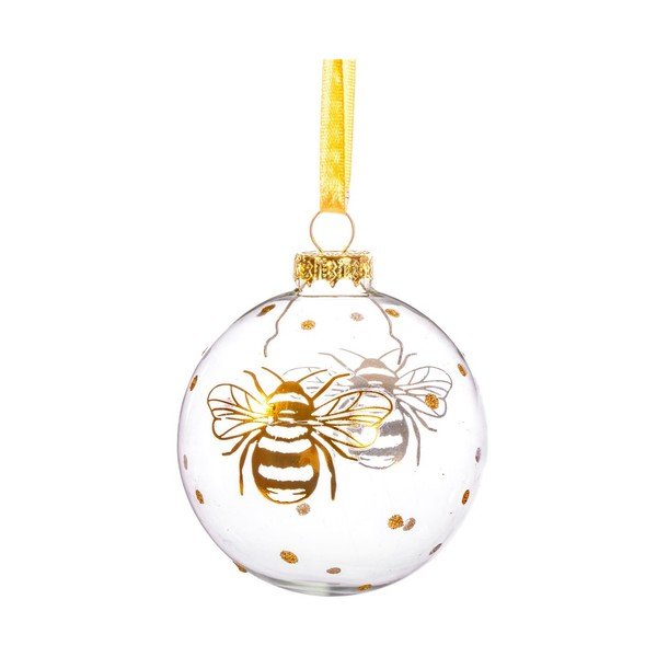 Stakleni božićni ukras ø 8 cm Golden Bee – Sass & Belle