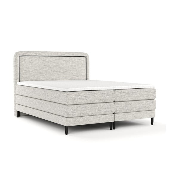 Svijetlo sivi boxspring krevet 160x200 cm Dove – Maison de Rêve