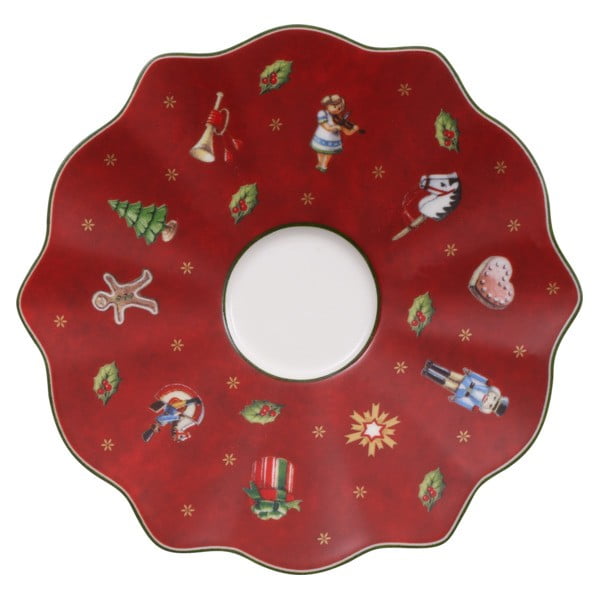 Tanjurić od crvenog porculana s božićnim motivom Villeroy & Boch, ø 13 cm