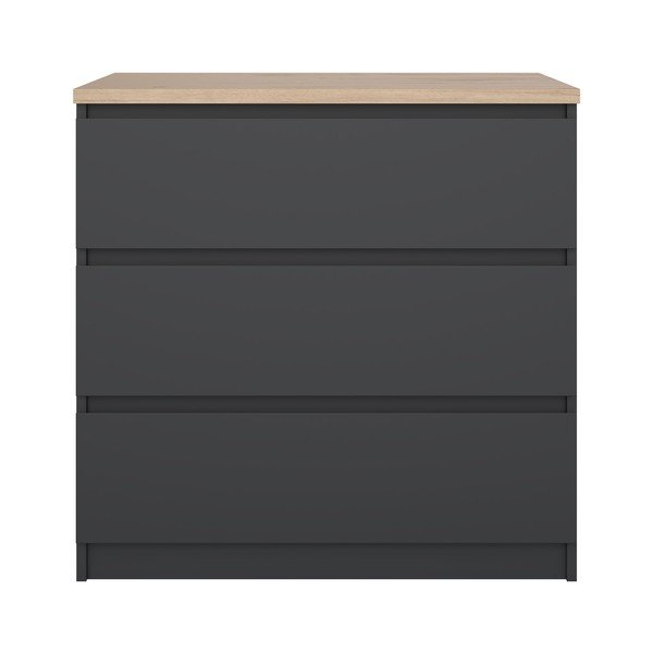 Tamno siva komoda 77x76x50 cm Naia – Tvilum-image-2
