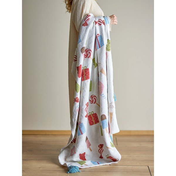 Bijela deka za bebe 130x160 cm Sweets – Bloomingville Mini-image-1