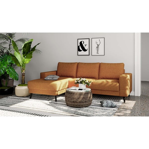 Narančasta kutna garnitura (s lijevim kutom) Fynn – Ghado-image-1