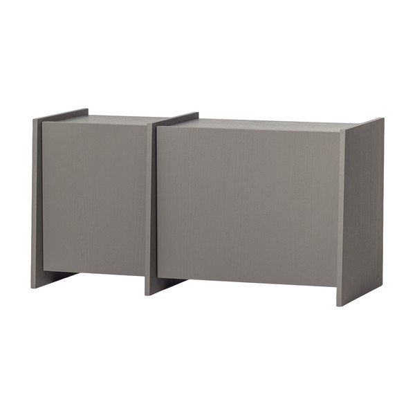 Siva TV komoda u dekoru jasena 102x53x44 cm Brock – WOOOD