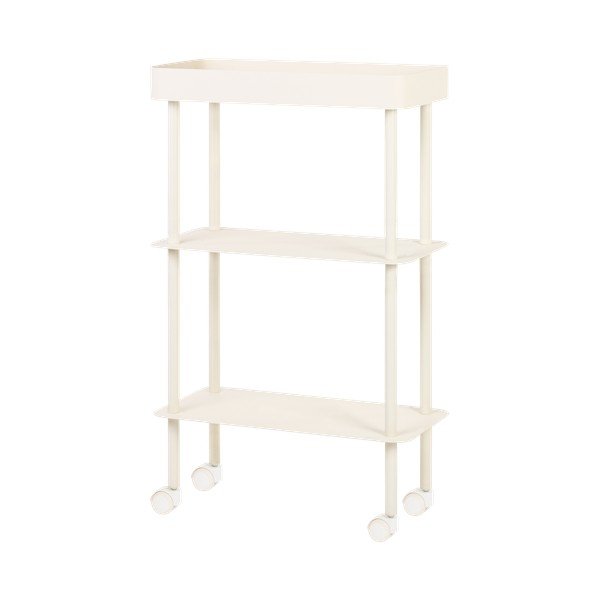 Bež metalni regal na kotačima 60x97x30 cm Nolle – noo.ma