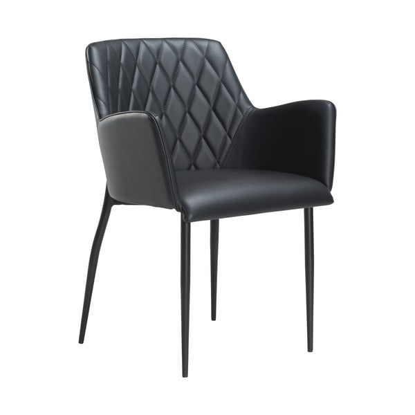 Crna blagovaonska stolica od eko kože DAN-FORM Denmark Hype