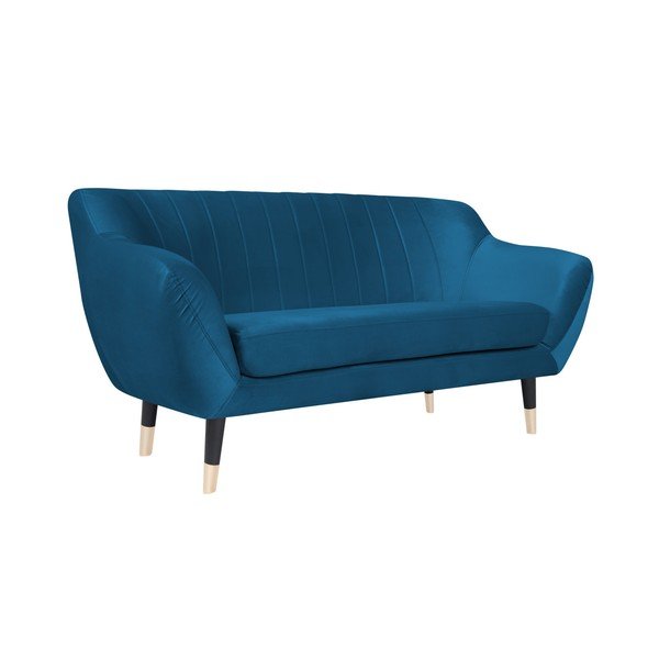 Plava sofa s crnim nogama Mazzini Sofas Benito, 158 cm-image-2
