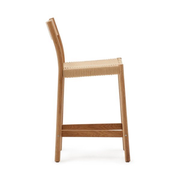 Barska stolica od punog hrasta u prirodnoj boji (visine sjedala 65 cm) Yalia – Kave Home-image-4