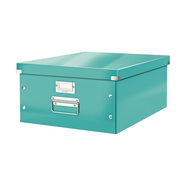 Zelena/tirkizna kartonska kutija za pohranu s poklopcem 37x48x20 cm Click&Store – Leitz