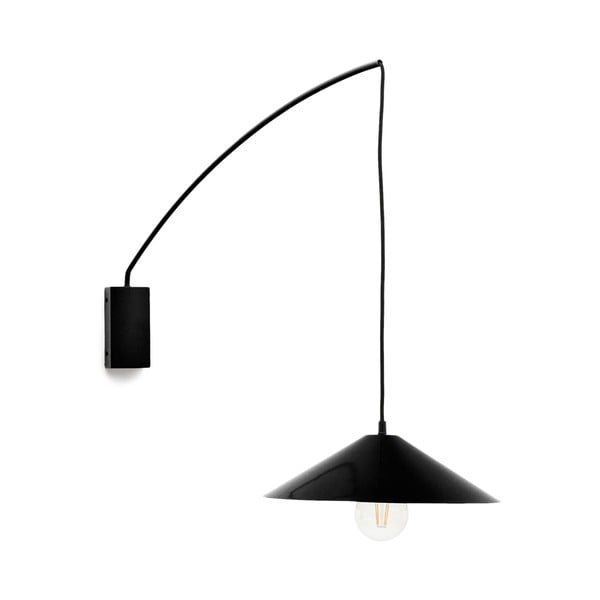 Crna zidna lampa ø 35 cm Kally – Kave Home