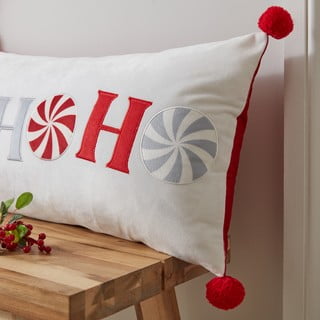 Ukrasni jastuk s božićnim motivom od samta 60x30 cm Ho Ho Ho – Catherine Lansfield