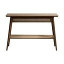 Smeđi pomoćni stol s pločom stola u dekoru hrasta 40x110 cm Barrali – Unique Furniture