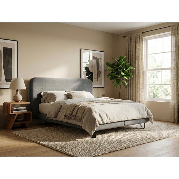 Bež boxspring krevet 180x200 cm Ilima – Makamii-image-1