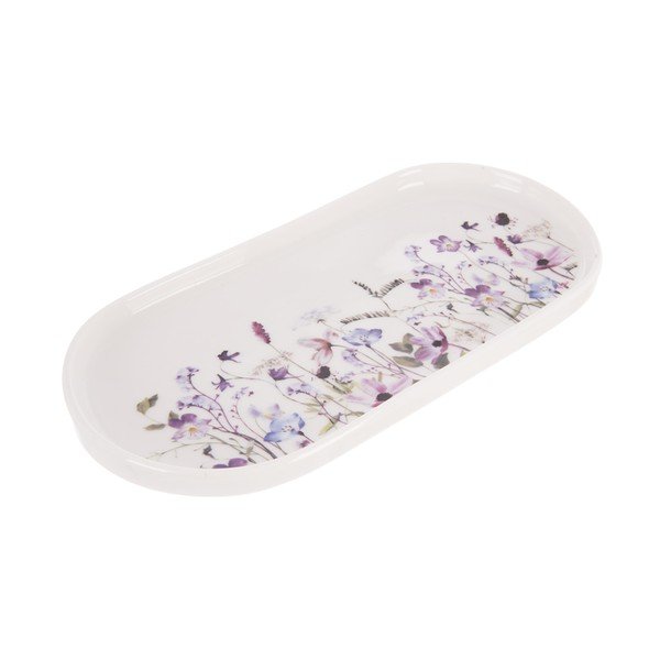 Bijeli/ljubičasti porculanski tanjur za serviranje Louka – Orion-image-2