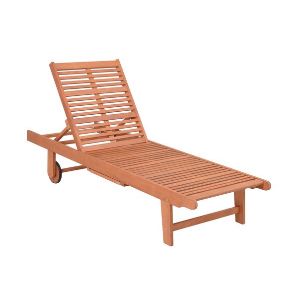 Siva/u prirodnoj boji vrtna ležaljka od masivnog drveta San Diego – Garden Pleasure-image-1