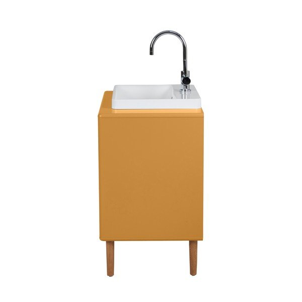 Senf žuti zidni ormarić s umivaonikom bez slavine 80x62 cm Color Bath – Tom Tailor-image-3