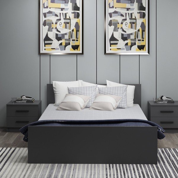 Antracitno sivi bračni krevet 160x200 cm Kale – Kalune Design-image-3