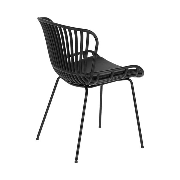 Crna vrtna stolica sa čeličnom konstrukcijom Kave Home Surpik-image-3