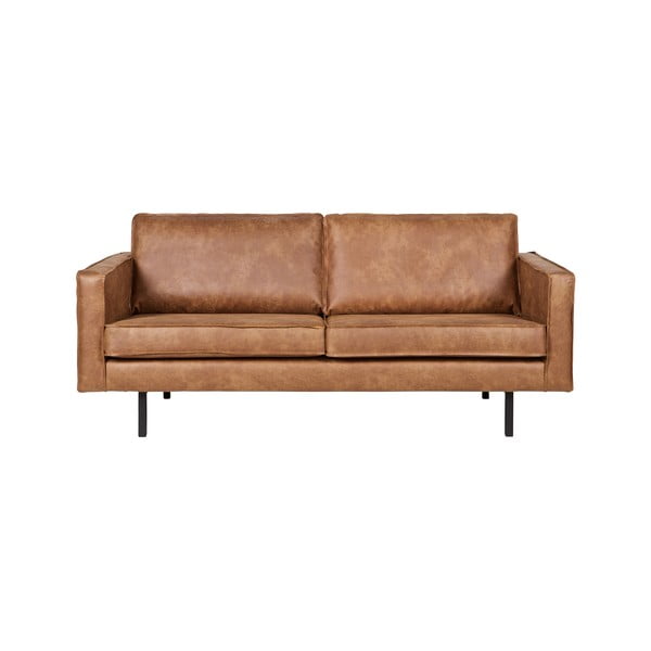 Smeđi kauč s presvlakom od reciklirane kože BePureHome Rodeo, 190 cm