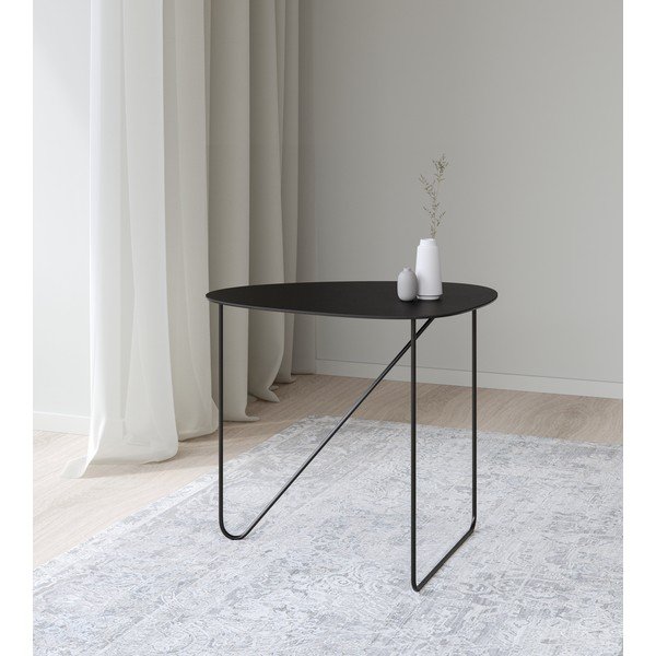 Crni metalni stolić za kavu 44x50 cm Curve L Bull – LIND DNA-image-1