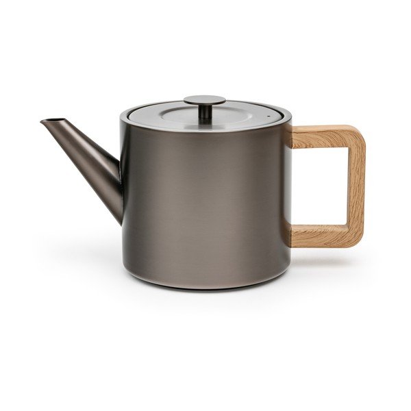 Sivi čajnik od nehrđajućeg čelika s cjedilom 1,1 l Duet Narvik – Bredemeijer