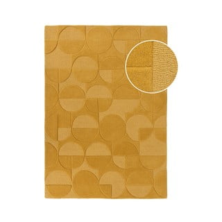 Žuti vuneni tepih Flair Rugs Gigi, 120 x 170 cm