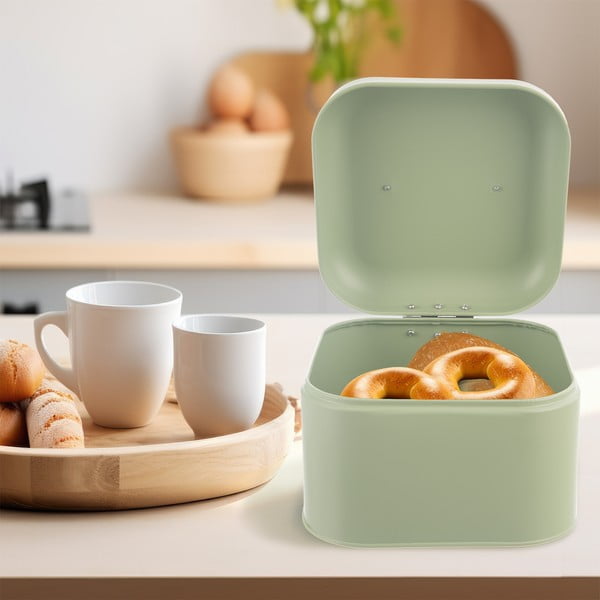 Metalna posuda za kruh Greenish – Orion-image-1