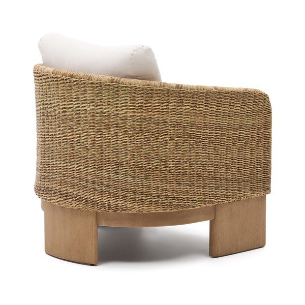 Bež/u prirodnoj boji vrtna fotelja od masivnog drveta/od umjetnog ratana Xoriguer – Kave Home-image-4