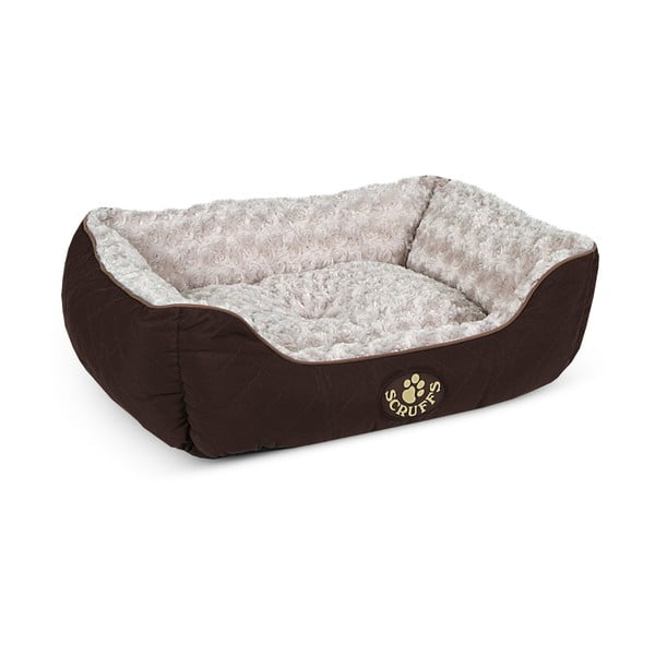 Tamno smeđi plišani krevet za pse 50x60 cm Scruffs Wilton – Plaček Pet Products