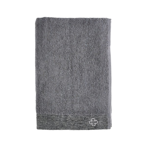 Sivi ručnik za kupanje s lanom Zone Inu, 140 x 70 cm