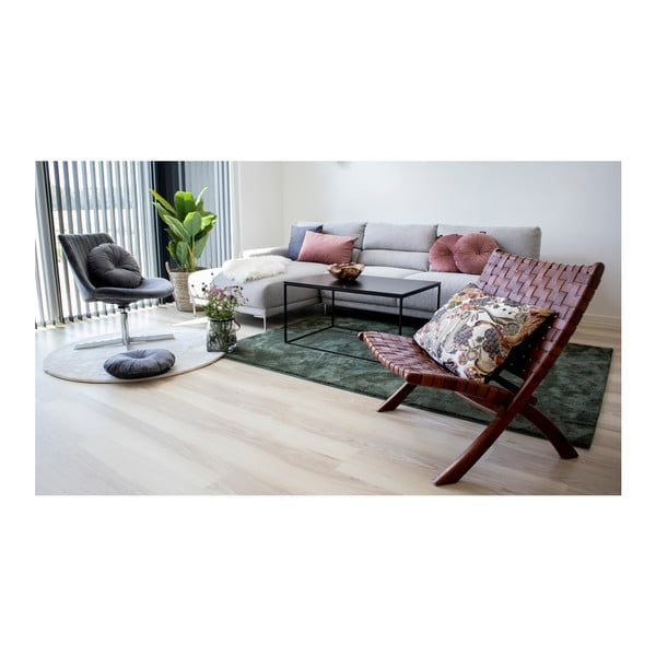 Sklopiva stolica od tikovine i kože House Nordic Montana-image-1