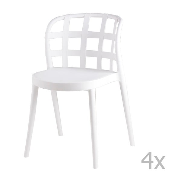 Set od 4 bijele blagovaonske stolice sømcasa Gina