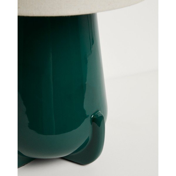 Zelena/boje slonovače stolna lampa keramička (visina 45,5 cm) Odra – Kave Home-image-4