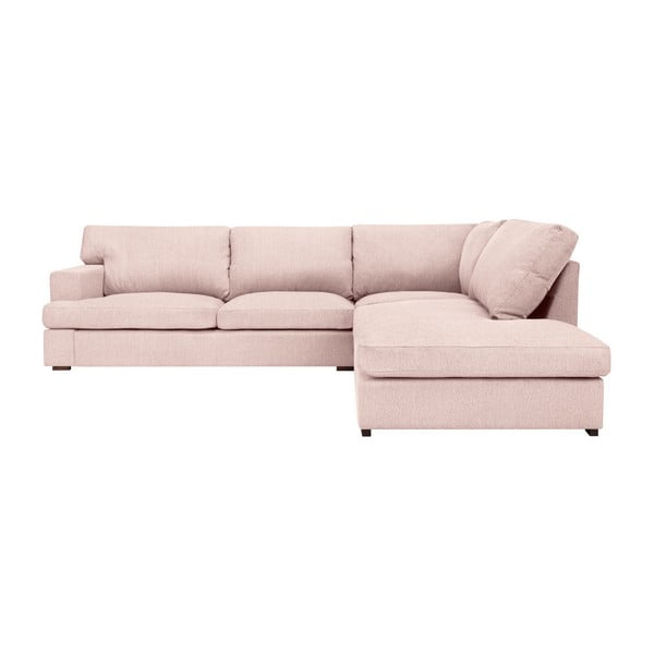 Svijetlo ružičasta kutna garnitura Windsor & Co Sofas Daphne, desni kut