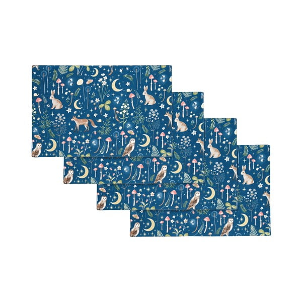 Pamučan podmetač 4 kom 30x46 cm Enchanted Twilight Animals – Catherine Lansfield