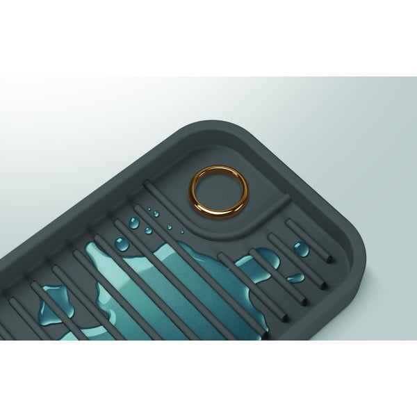 Sivi silikonski organizator za sudoper – Metaltex-image-3