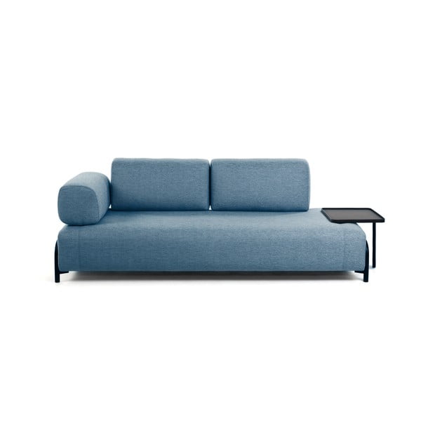 Plava sofa s prostorom za odlaganje Kave Home Compo