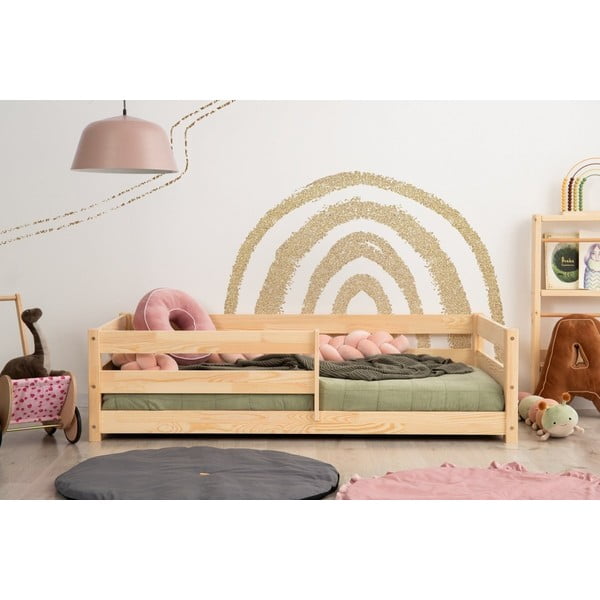 Dječji krevet od masivnog bora 80x180 cm u prirodnoj boji Mila CPD – Adeko
