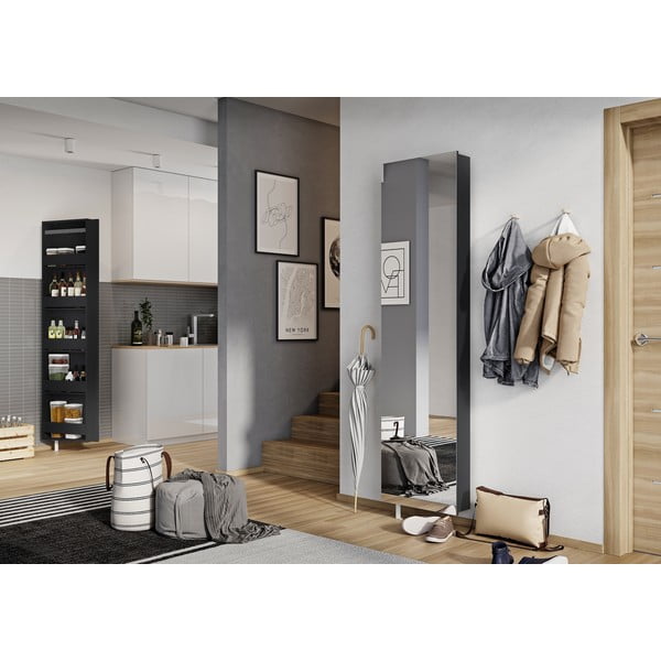 Antracitno sivi ormarić za hodniku 50x195x18 cm Rotary – Germania-image-1