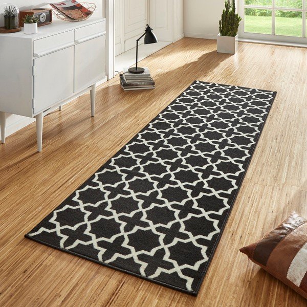 Crno-bijela staza Hanse Home Basic Glam, 80 x 200 cm-image-1