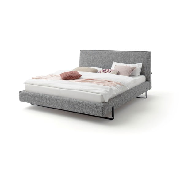 Sivi tapecirani bračni krevet bez podnice 180x200 cm La Gomera – Meise Möbel-image-4