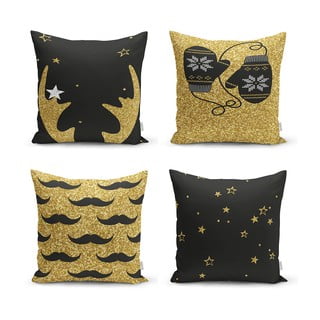 Set od 4 jastučnice od šenil jastučnice Minimalističke navlake za jastuke Winter, 42 x 42 cm