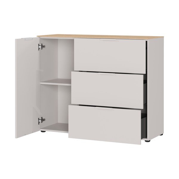 Krem ormarić u mat dekoru 109x98x40 cm Savoca – Germania-image-4